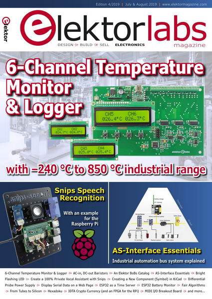 Elektorlabs Elektor Electronics №4 July-August 2019 USA