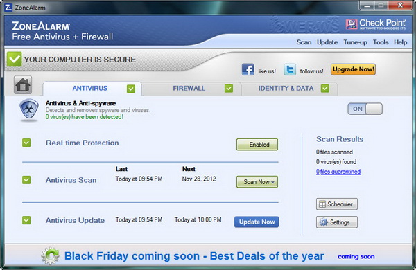 ZoneAlarm Free Antivirus + Firewall 11.0.000.020