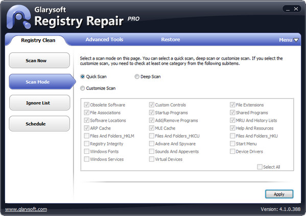 Glarysoft Registry Repair Pro