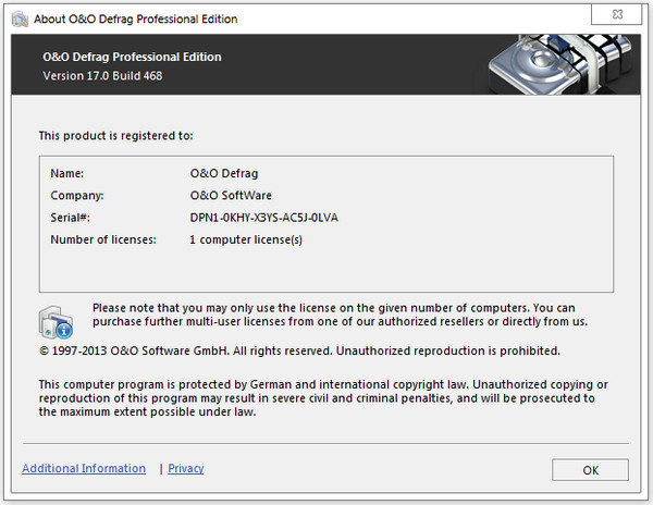 O&O Defrag Professional