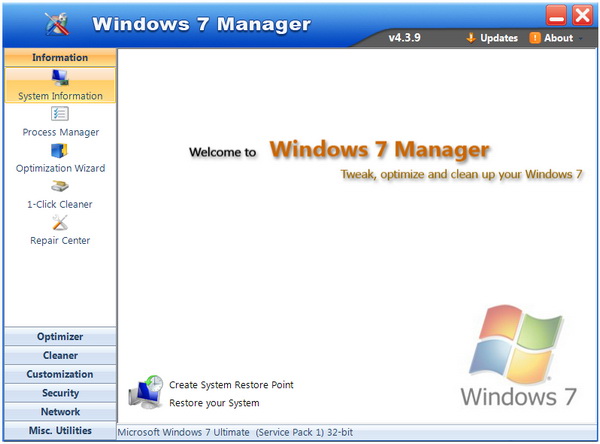 Windows 7 Manager