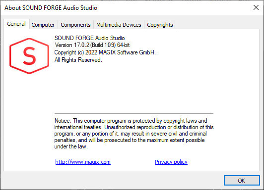 MAGIX SOUND FORGE Audio Studio