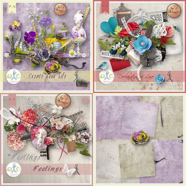 3 beautiful scrap kits (Cwer.ws)