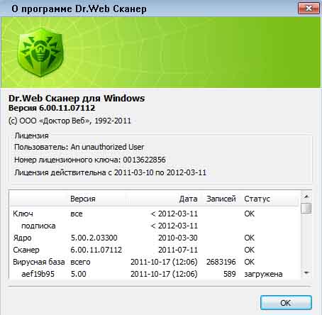 Dr.Web CureIT 6.00.11