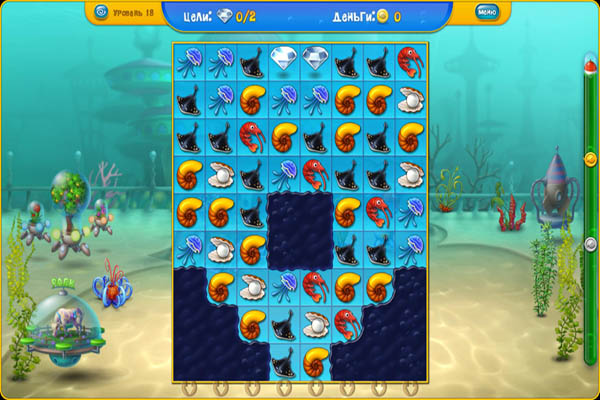 скриншот игры Fishdom. Глубины времени. Коллекционное издание