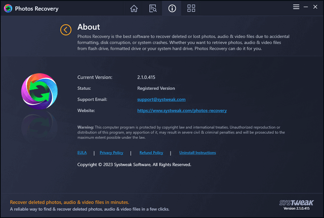 Portable Systweak Photos Recovery 2.1.0.415
