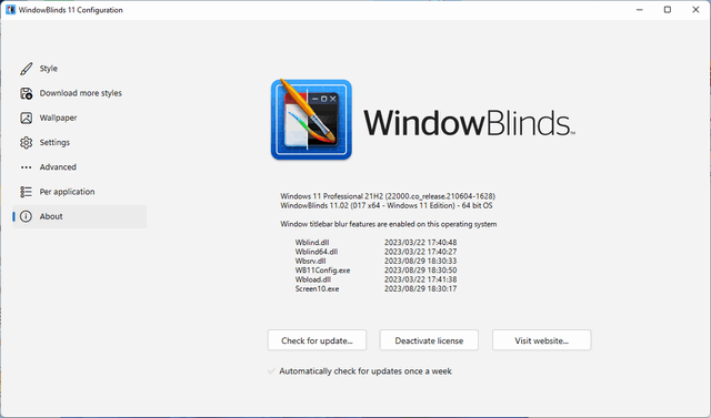 Stardock WindowBlinds 11.02