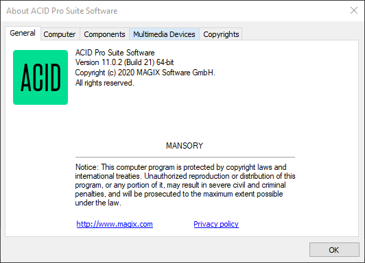 Portable MAGIX ACID Pro Suite 11.0.2.21