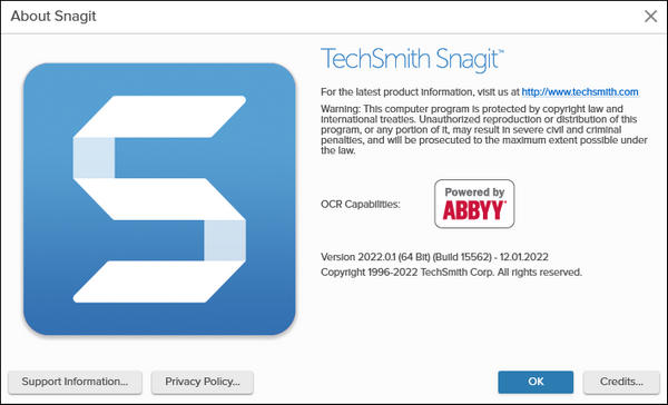 TechSmith Snagit 2022.0.1 Build 15562