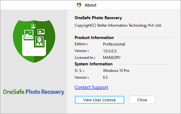 OneSafe Photo Recovery Professional 10.0.0.3