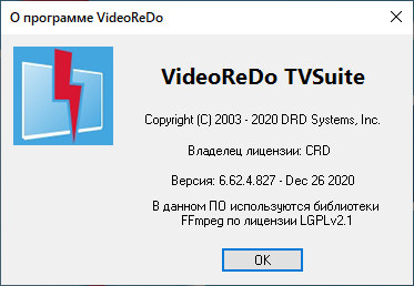 VideoReDo TVSuite 6.62.4.827