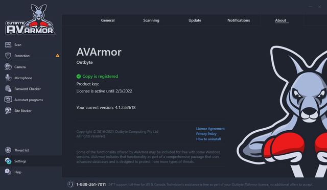 OutByte AVArmor 4.1.2.62618