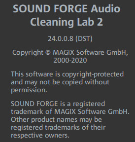 MAGIX SOUND FORGE Audio Cleaning Lab 24.0.0.8