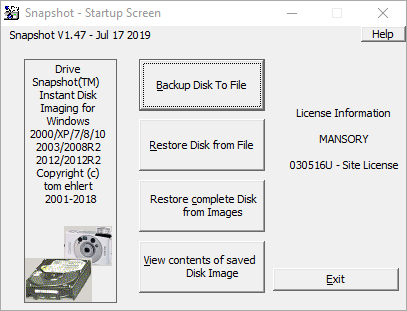 Drive SnapShot 1.47.0.18491 + Portable