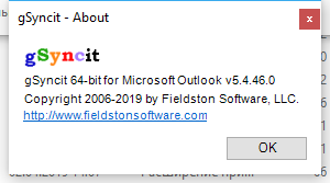 gSyncit for Microsoft Outlook 5.4.46.0
