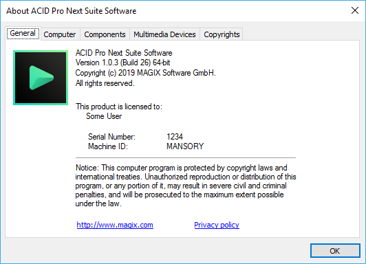 MAGIX ACID Pro Next Suite 1.0.3.26