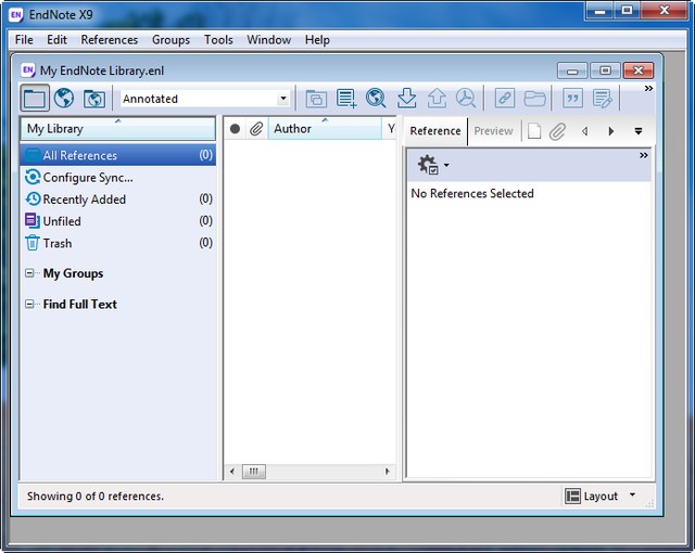 EndNote X9 Build 12062