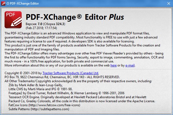 PDF-XChange Editor Plus 7.0.324.3