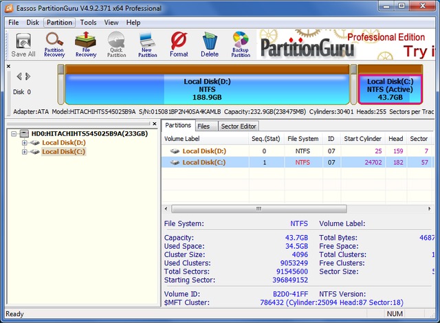 Eassos PartitionGuru Pro 4.9.2.371 + Portable