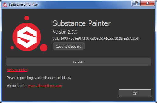 Allegorithmic Substance Painter 2.5.0.1490