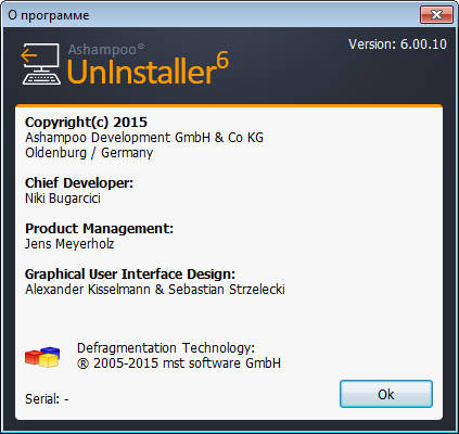 Ashampoo UnInstaller 6.00.10