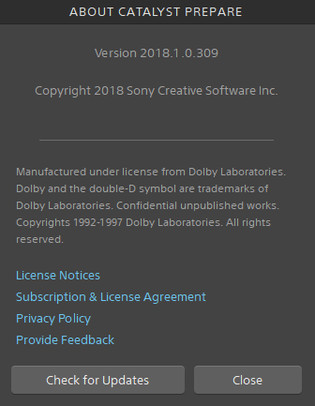 Sony Catalyst Production Suite 2018