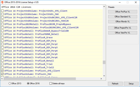 Office 2013-2016 C2R License Setup 1.0.5