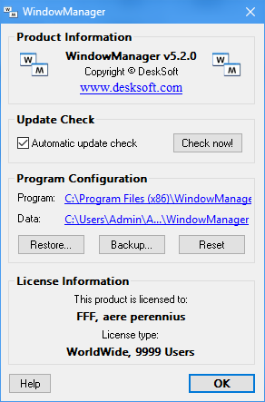 DeskSoft WindowManager 5.2.0