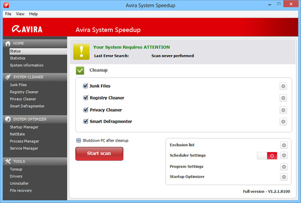 Avira System Speedup