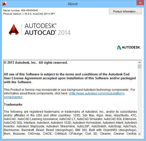 Autodesk AutoCAD 2014 SP1