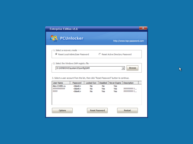 PCUnlocker WinPE