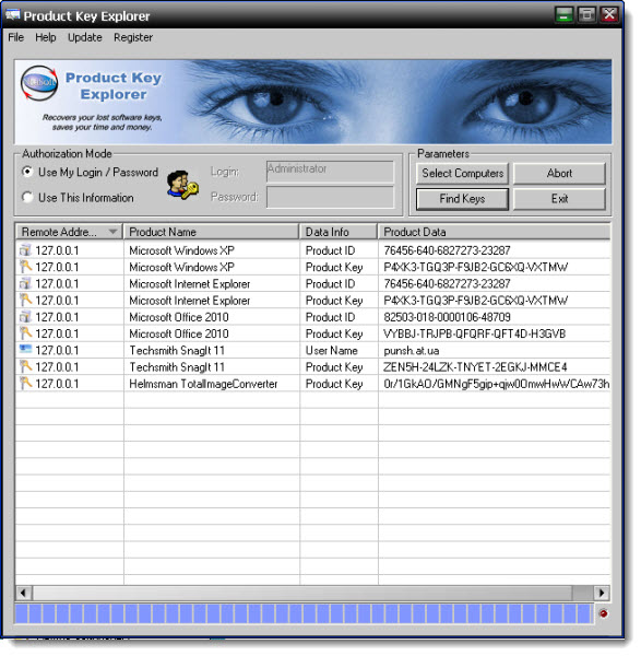 Product Key Explorer
