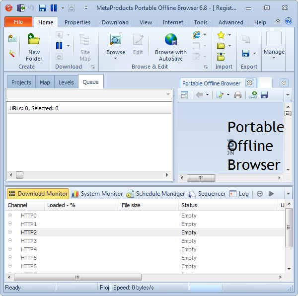 MetaProducts Portable Offline Browser