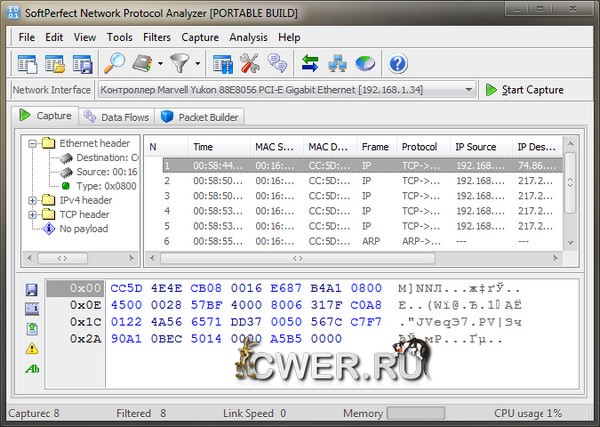 SoftPerfect Network Protocol Analyzer