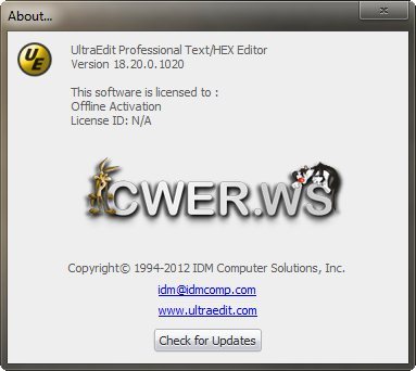 UltraEdit 18.20.0.1020
