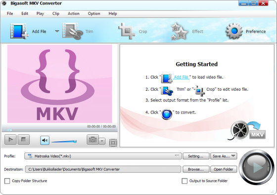 Bigasoft MKV Converter