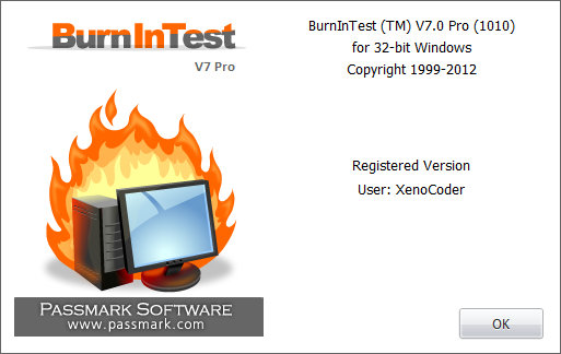 BurnInTest Professional 7.0 Build 1010