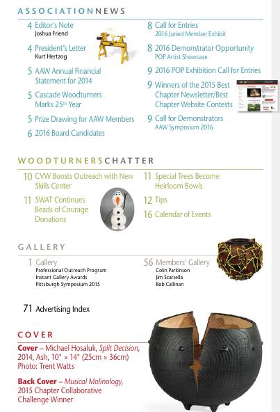 American Woodturner №4 (August 2015)с1